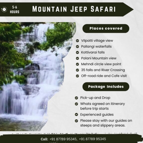 Kodaikanal Jeep Safari Mountain Tour